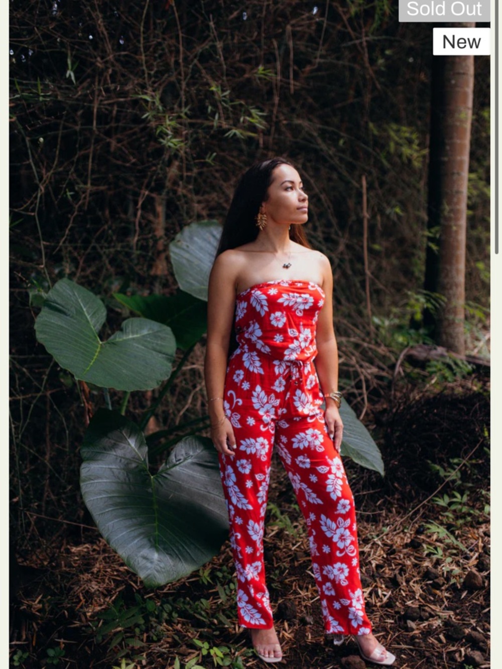 Living Hula Monica Jumpsuit in Hibiscus